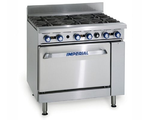 Imperial Gas 6 Burner Open Top Range Oven IR6